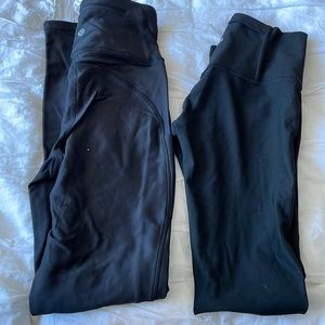 Two Lulu Lemon leggings
